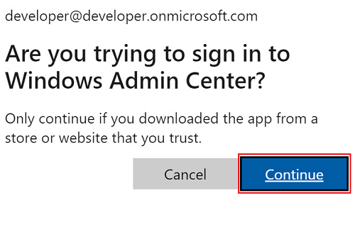 Windows Yönetim Merkezi'nde oturum açmayı onaylama