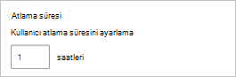 Atlama süresini yapılandırmayı gösteren ekran görüntüsü.