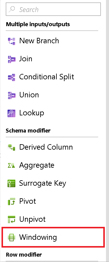 Menüden seçilen Pencereleme'yi gösteren ekran görüntüsü.