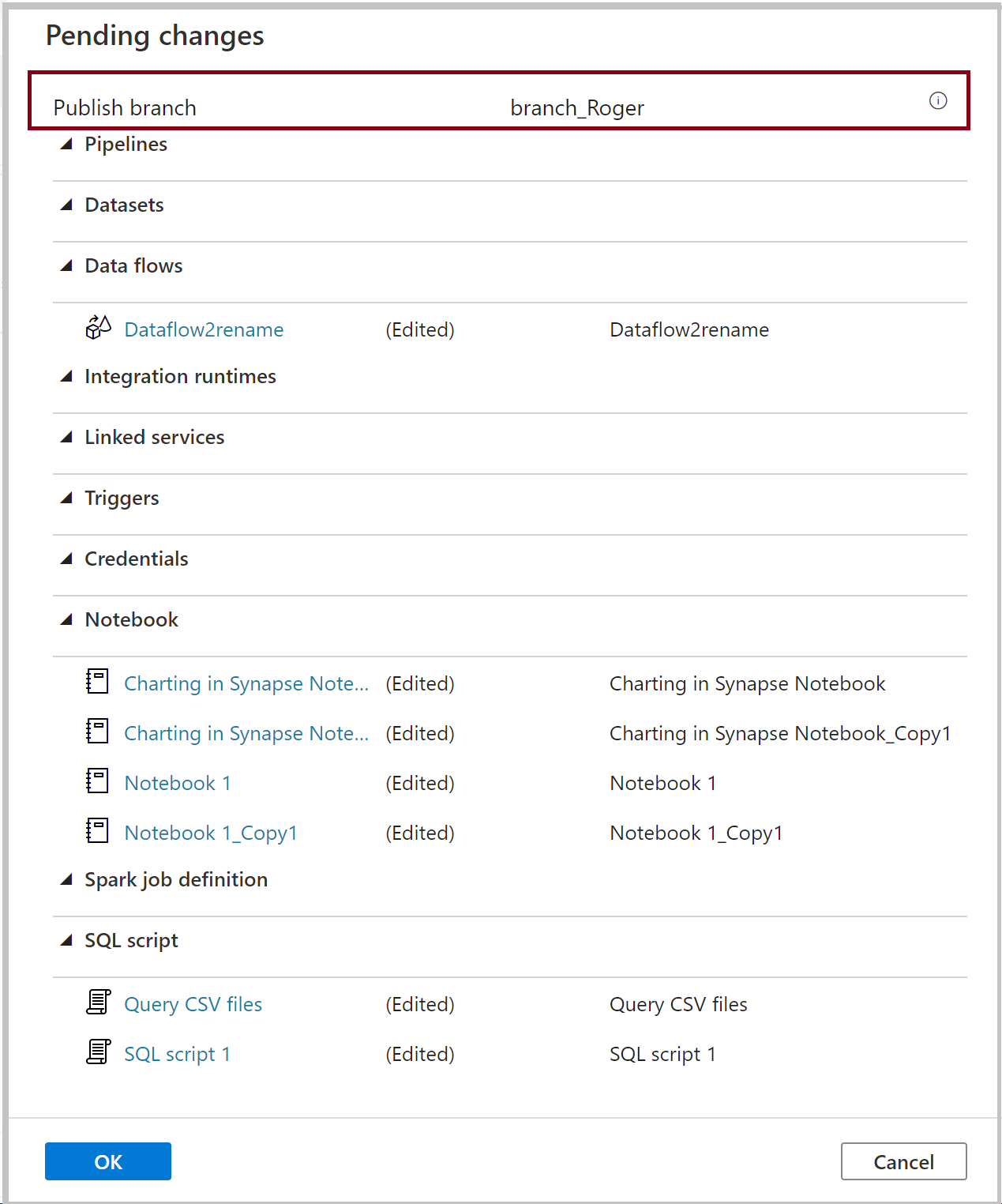 Doğru yayımlama dalını onaylayın