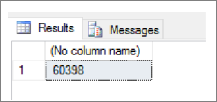 Sorgu sonuçlarının ekran görüntüsü.
