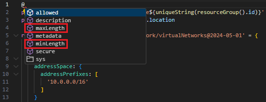 parametresine dekoratör ekleme ekran görüntüsü.