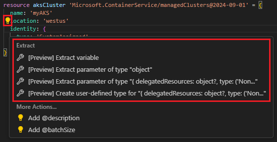 Değişken, parametre, tür ayıklama ekran görüntüsü.