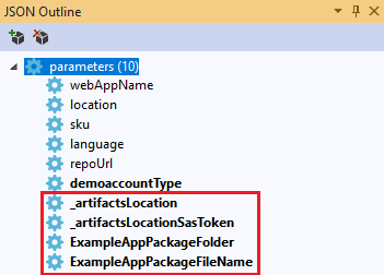 Yeni parametrelerin ekran görüntüsü.