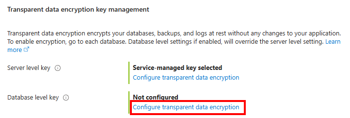 Azure SQL Veritabanı oluştururken Azure portalının ve Güvenlik menüsünün ekran görüntüsü.