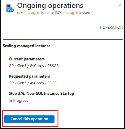 İşlemi iptal etmek için İptal'i seçin.