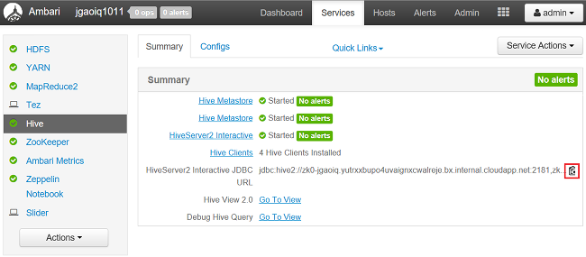 HDInsight Hadoop Etkileşimli Sorgu LLAP JDBC.