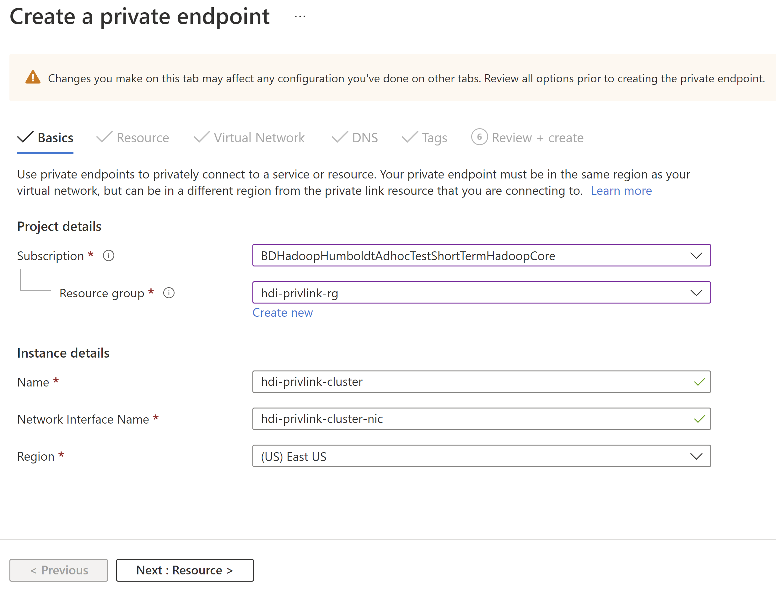 Özel Bağlantı Temel sekmesinin diyagramı.