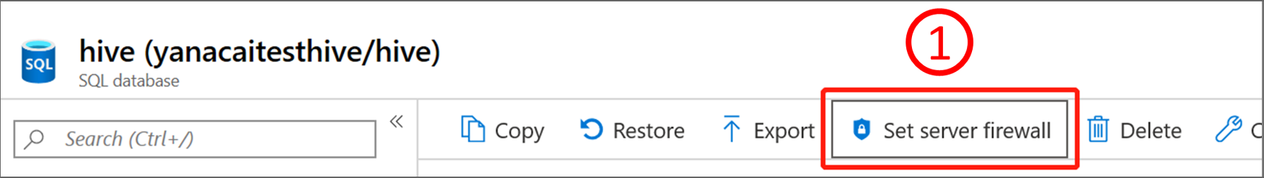 sunucu güvenlik duvarını ayarla düğmesi.