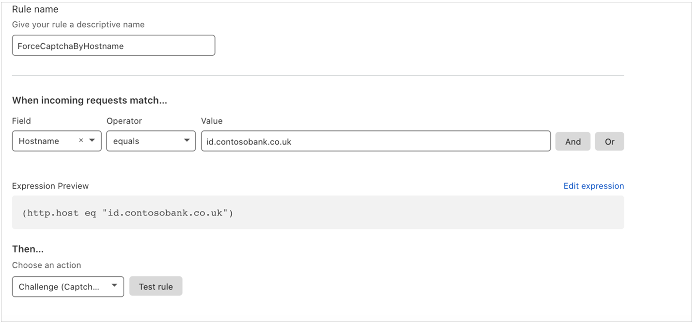 Captcha'yı zorunlu kılmanın ekran görüntüsü.