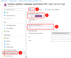 Azure portalında akış günlüklerini etkinleştirdiğiniz konumun ekran görüntüsü.
