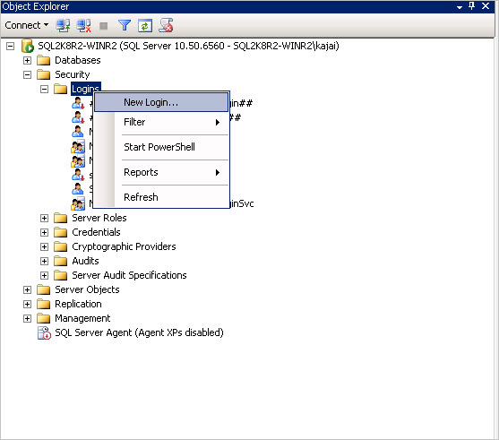 SSMS kullanarak yeni oturum açma