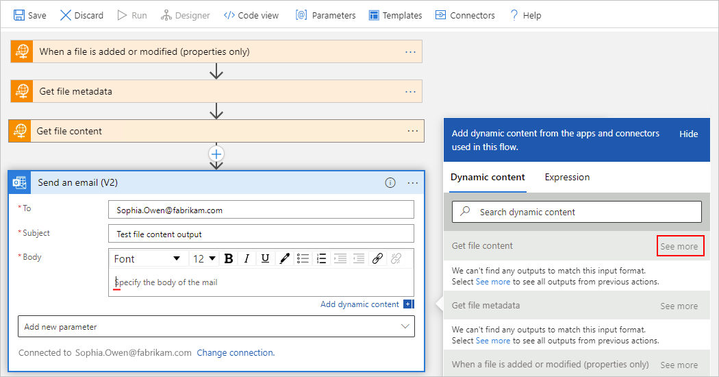 Screenshot shows Consumption workflow designer, 