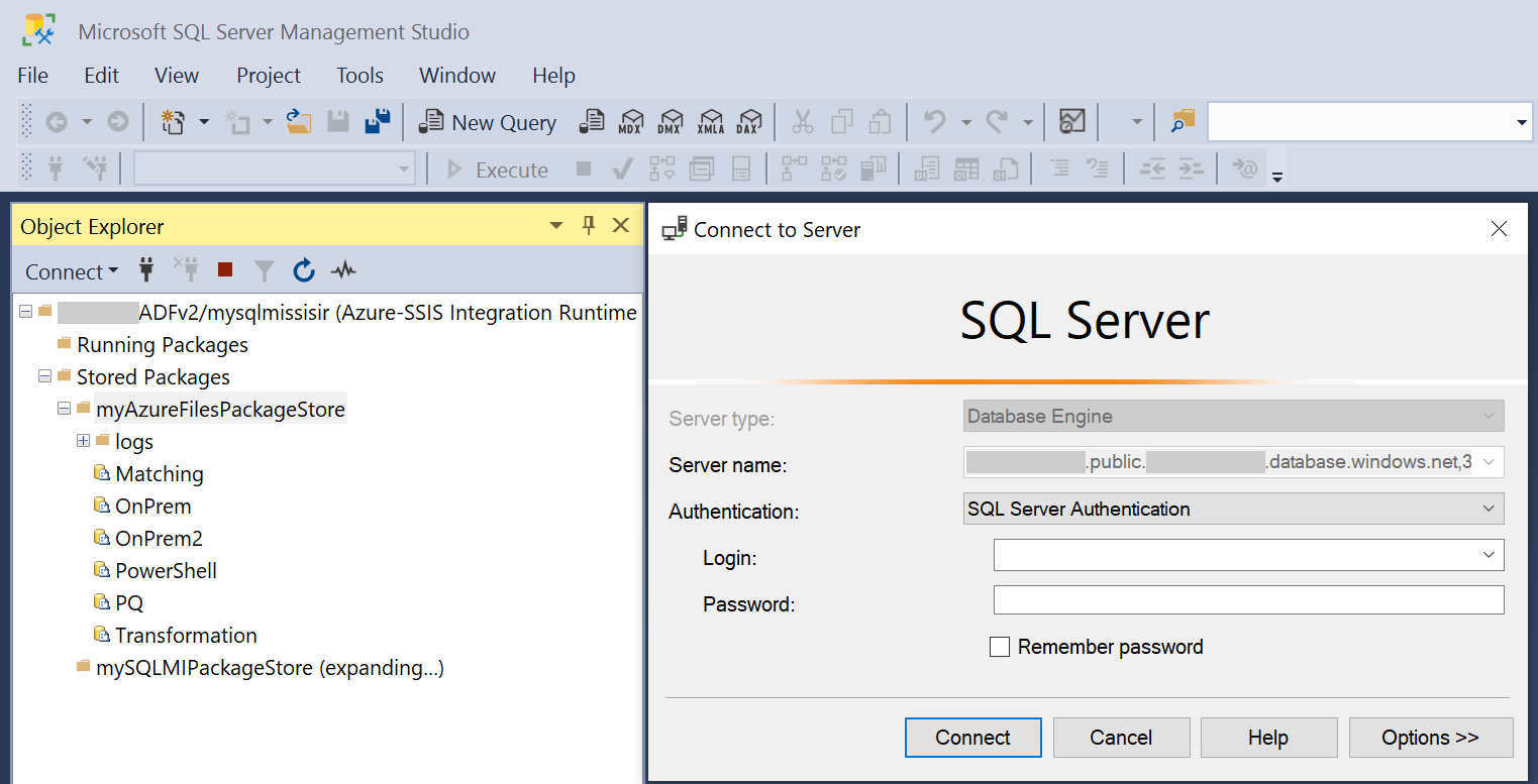 Azure SQL Yönetilen Örneği bağlan