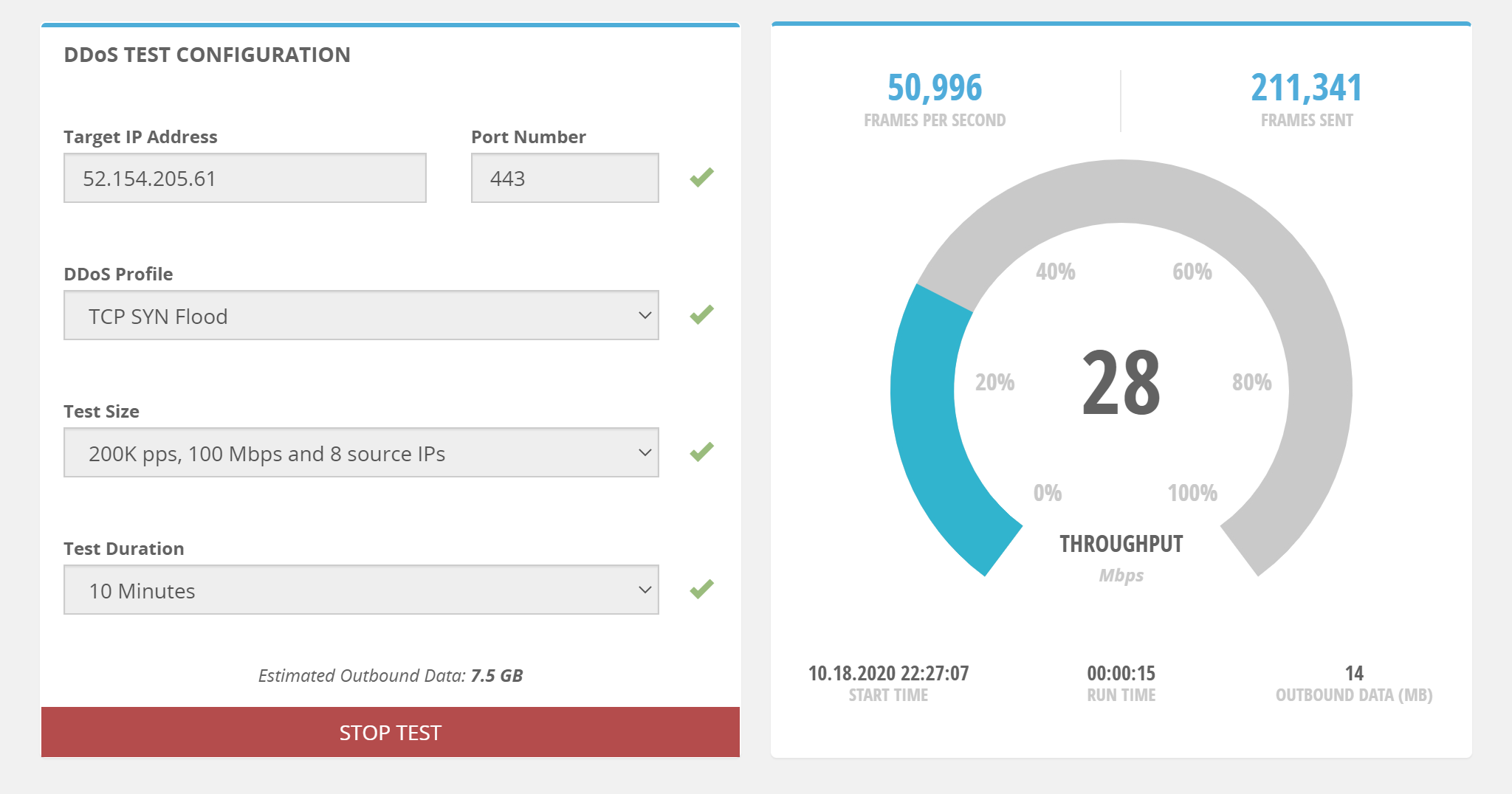 DDoS Saldırı Benzetimi Örneği: BreakingPoint Bulutu.