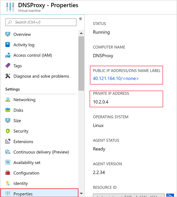 Public and private IP addresses.