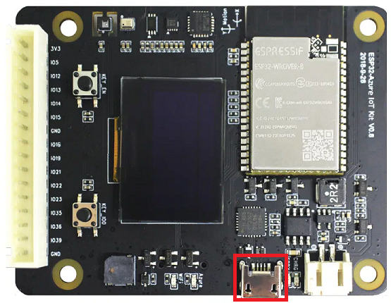 ESP32-Azure IoT Kit panosunun fotoğrafı.