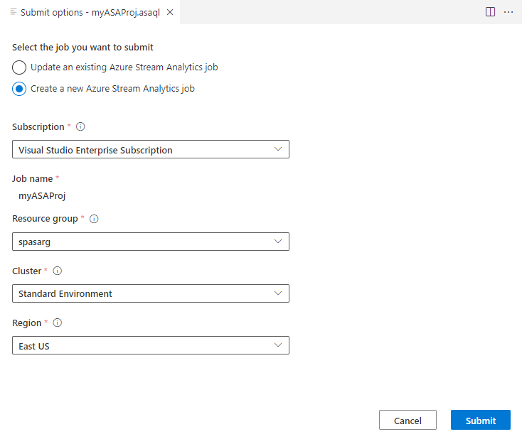 Gönder seçeneklerinin ekran görüntüsü.
