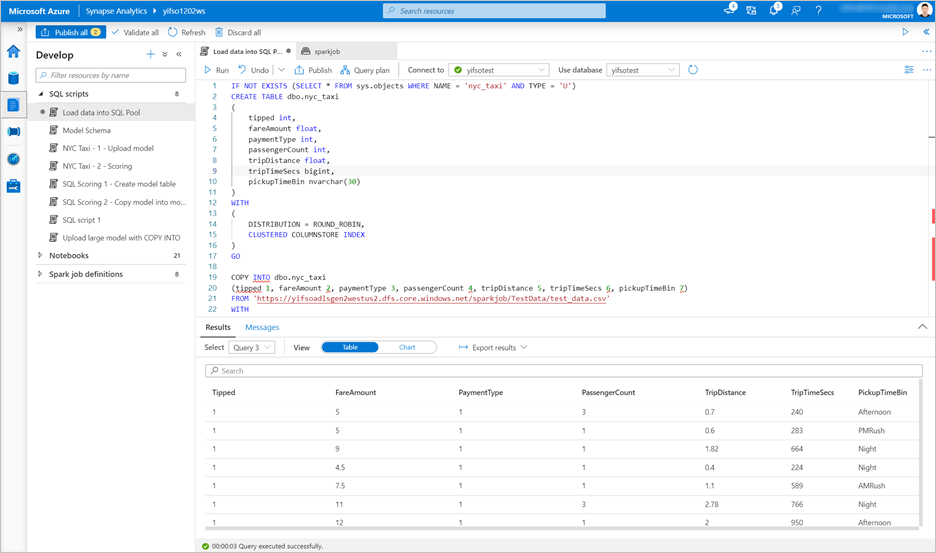 Ayrılmış SQL havuzuna veri yükleme
