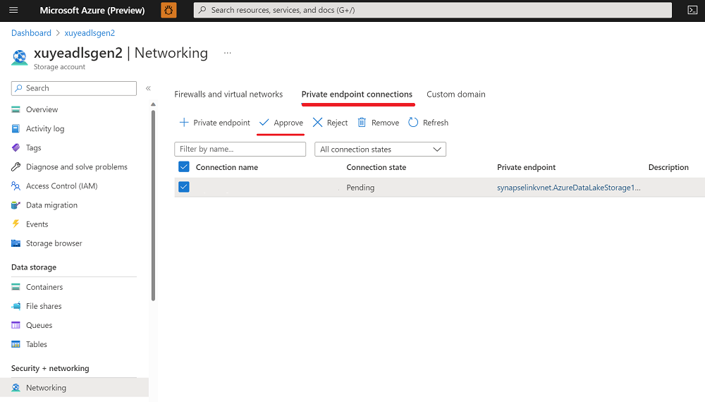 Yeni Azure SQL Server 2022 veritabanı bağlı hizmeti için özel uç noktası 3'ün ekran görüntüsü.