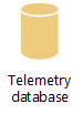 Icon representing a telemetry database.