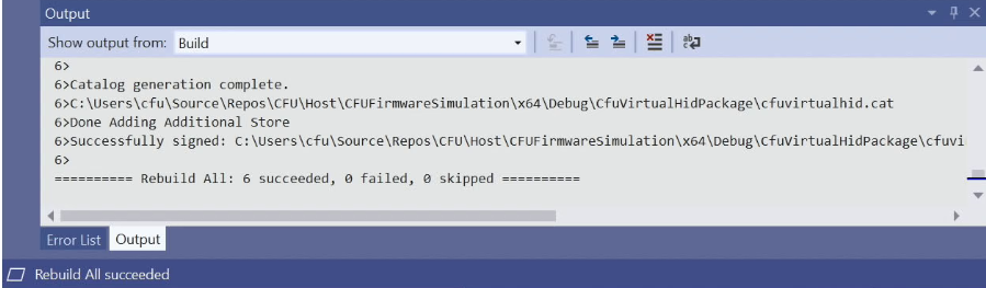 CfuVirtualHid başarıyla derlendi.