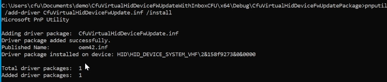PnP yardımcı programı çıkışı.
