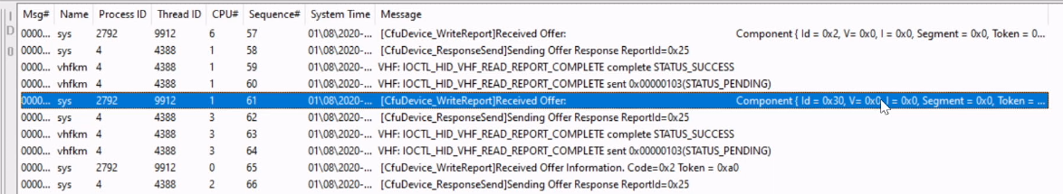 traceview günlük iletisi bilgileri.