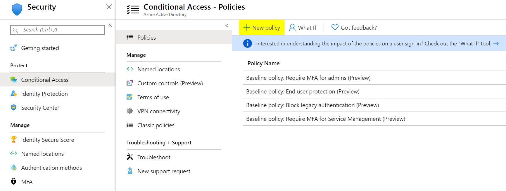 Azure Active Directory Koşullu Erişim