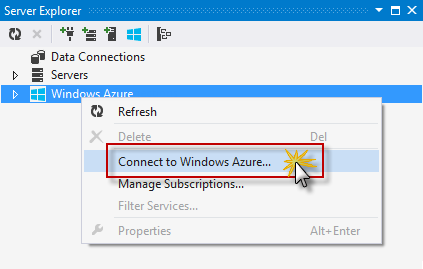 Windows Azure'a bağlanma