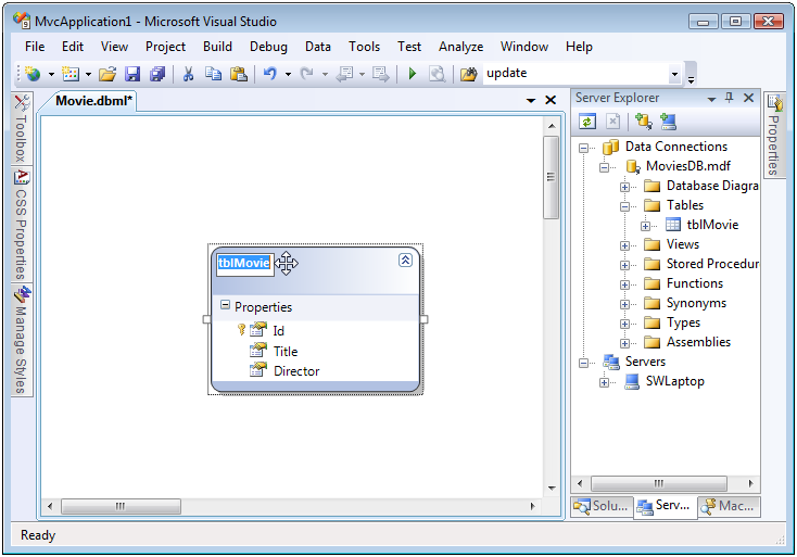 Nesne İlişkisel Tasarımcısı kullanma