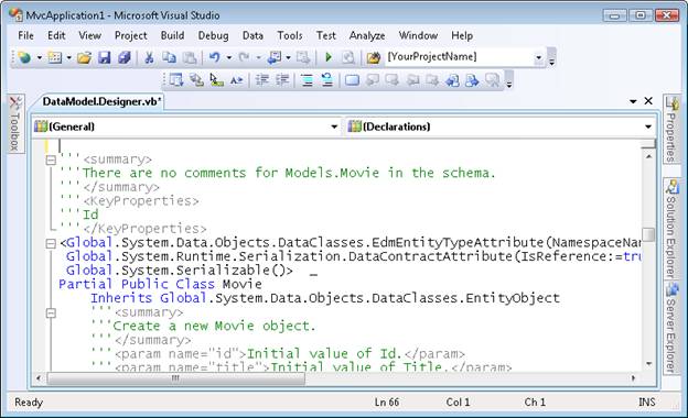 Movie varlığının kodu
