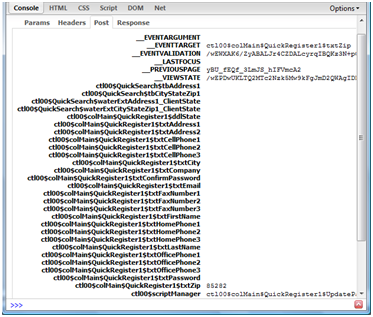 Etiket üzerinde Konsol sözcüğü bulunan bir paneli gösteren ekran görüntüsü.