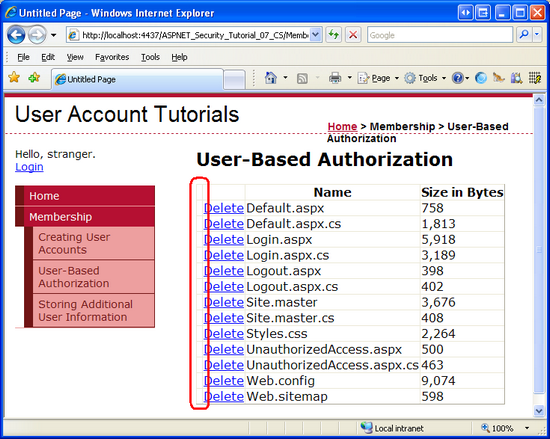 LoginView Denetimi Anonim Ziyaretçiler için Görünüm LinkButton'larını Gizler