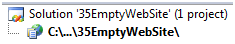 Visual Studio dosya menüsünün ekran görüntüsü. Dosya veya klasör içermemek için örnek bir proje dizini gösterilir.