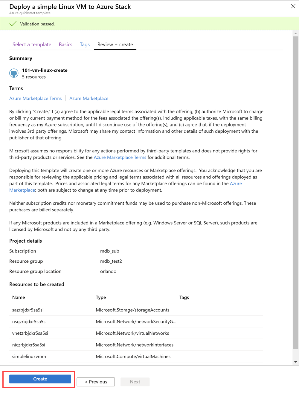 Azure Stack Hub portalında aboneliği seçme