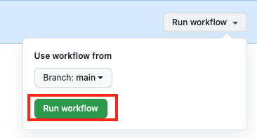 Kaynak eklemek için GitHub Actions iş akışını çalıştırın.