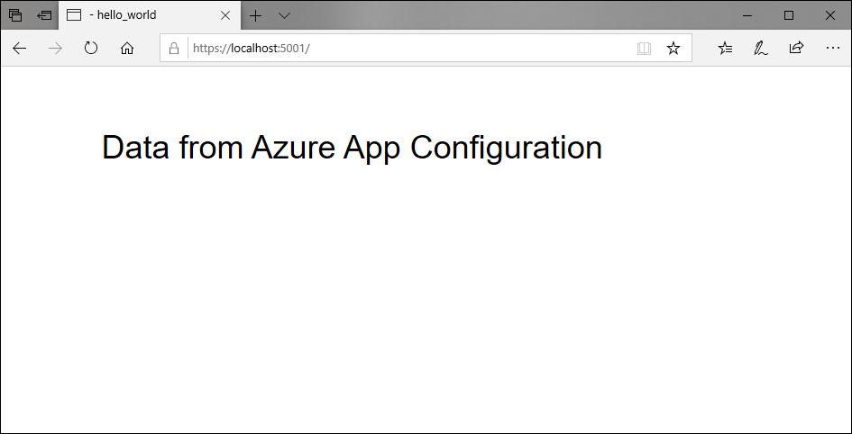 Hızlı Başlangıç uygulamasını başlatma yerel sayfasını gösteren ekran görüntüsü.