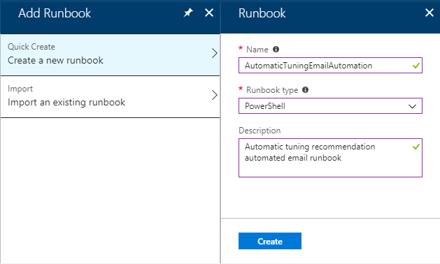 Azure otomasyonu runbook'u ekleme