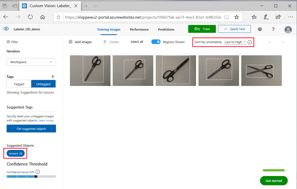 Suggested tags are displayed in batch mode for OD with filters.