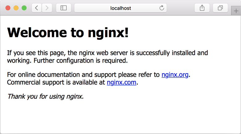 Yerel bilgisayarda Nginx