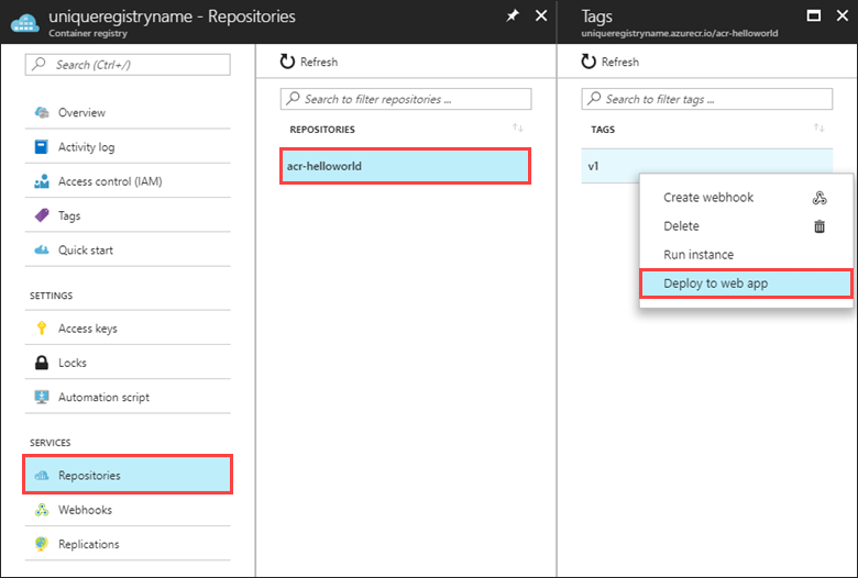 Azure portalında uygulama hizmetine dağıtma