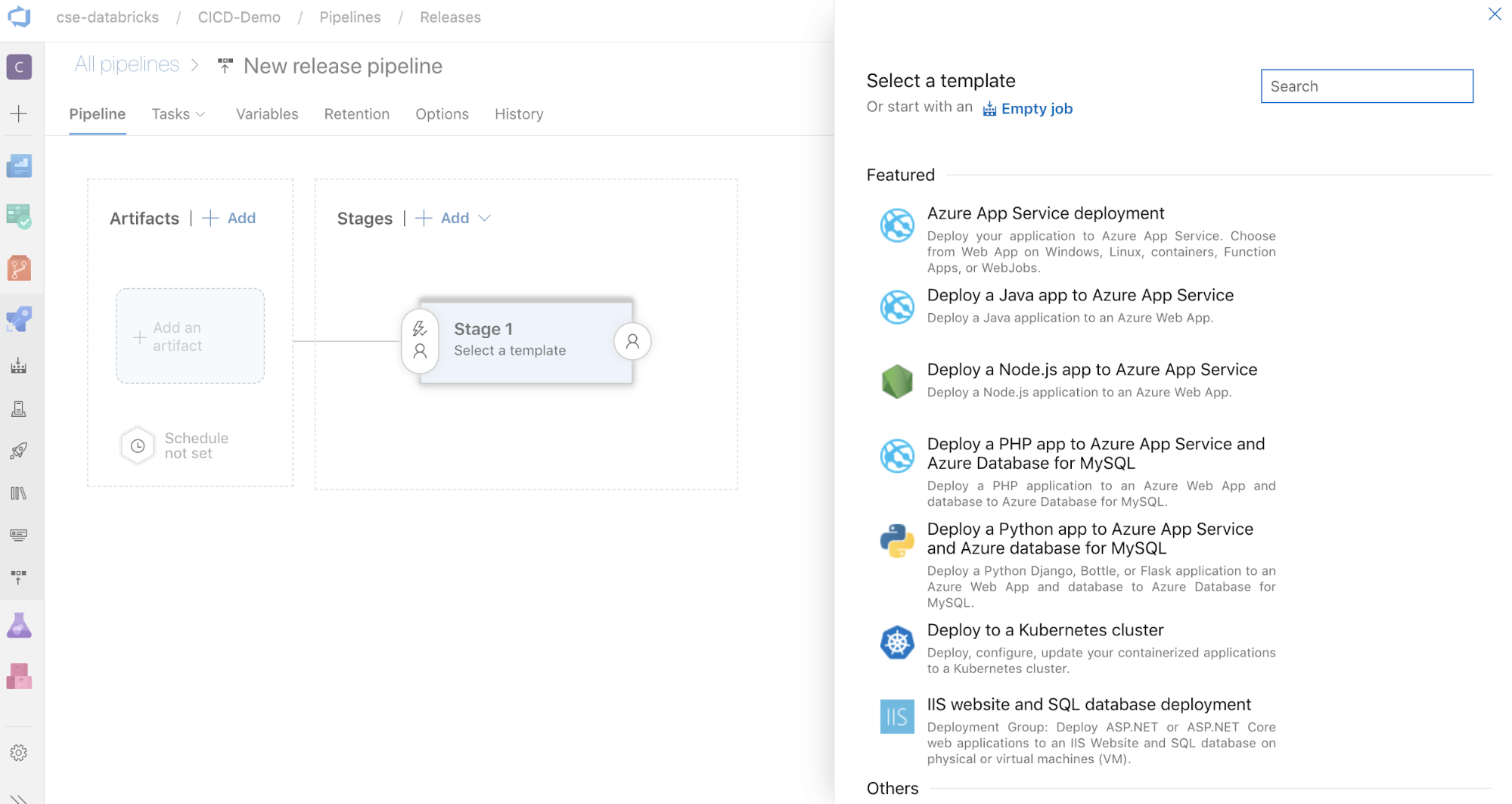 Azure DevOps yayın işlem hattı 1