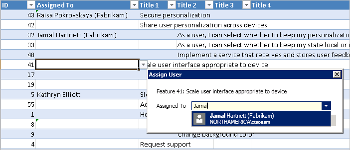 Kullanıcı Ata iletişim kutusunun ekran görüntüsü.