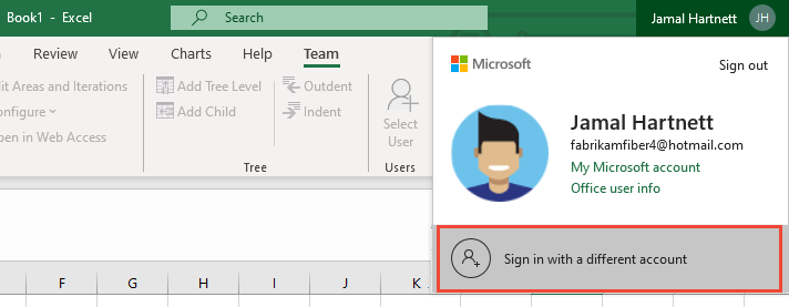 Excel Ekip Şeridi, Yeni Liste Seç'in ekran görüntüsü. 