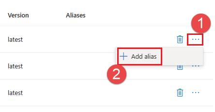 Diğer ad ekle menü seçeneğini gösteren ekran görüntüsü.