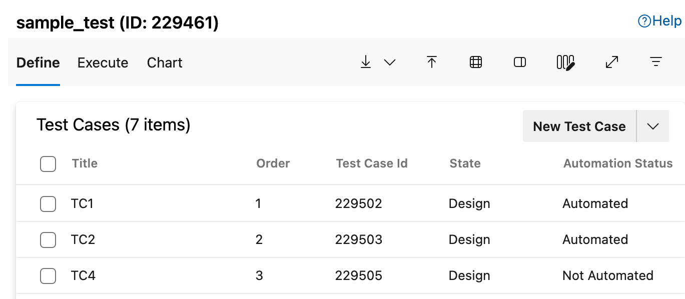 Otomasyon olmayan bir test çalışmasının ekran görüntüsü.