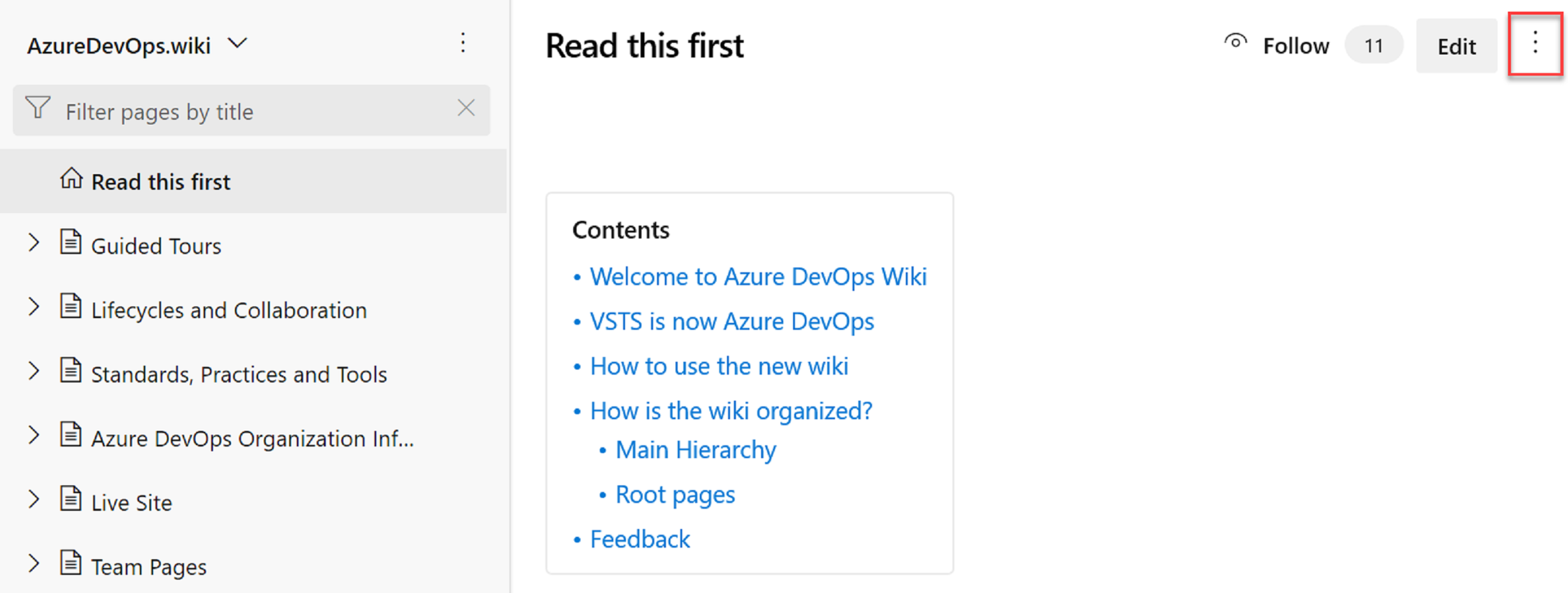Sayfa düzeyi eylemleri.