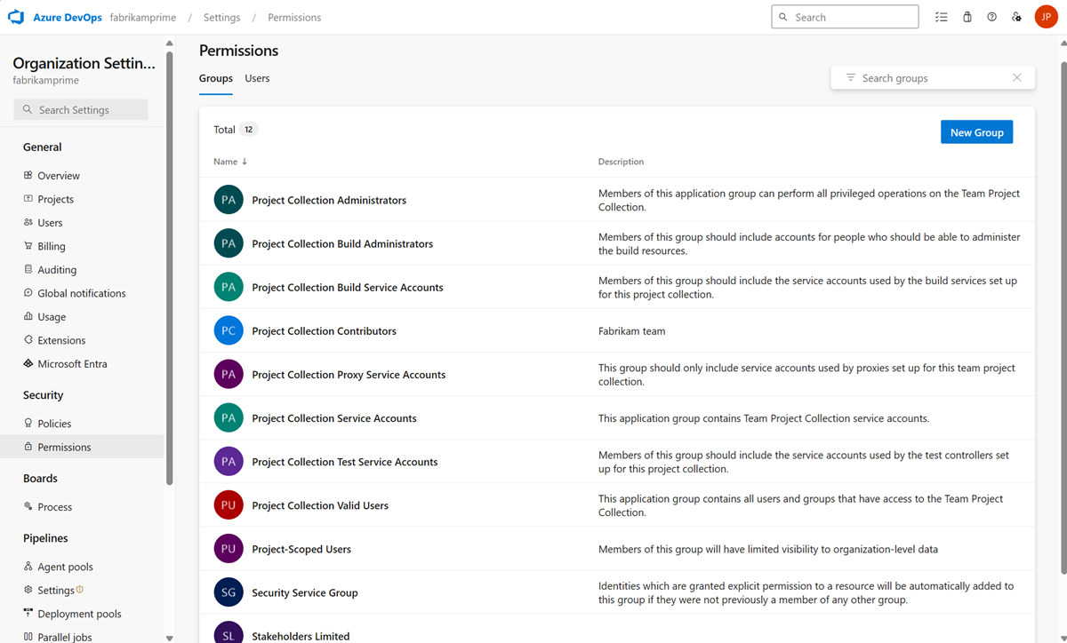 Kuruluş ve proje izinlerini yönetme.