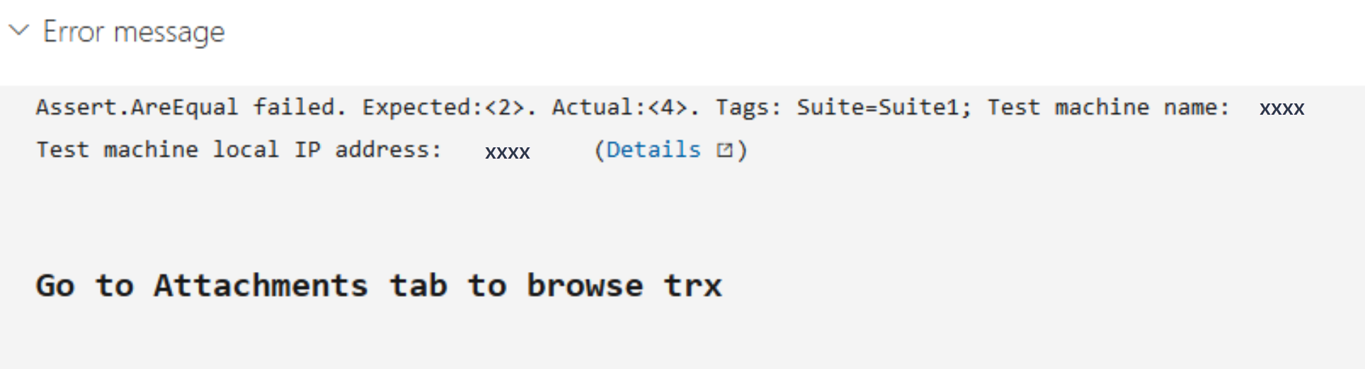 Otomatik test hata iletilerinde Markdown desteği.